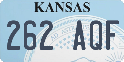 KS license plate 262AQF