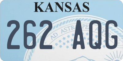 KS license plate 262AQG