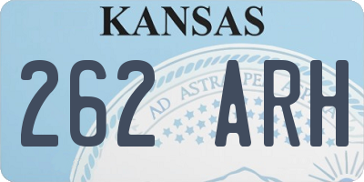 KS license plate 262ARH