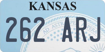 KS license plate 262ARJ