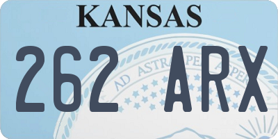 KS license plate 262ARX