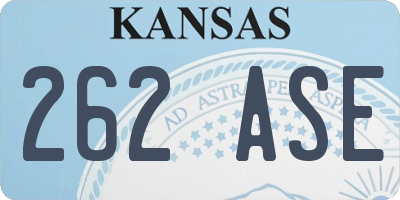 KS license plate 262ASE