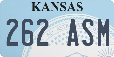 KS license plate 262ASM