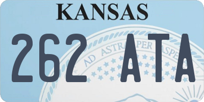 KS license plate 262ATA