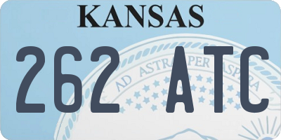 KS license plate 262ATC