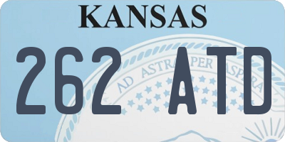KS license plate 262ATD