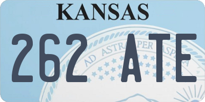 KS license plate 262ATE