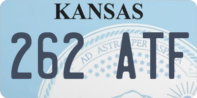 KS license plate 262ATF