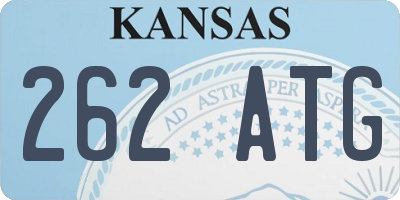 KS license plate 262ATG