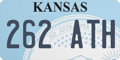 KS license plate 262ATH