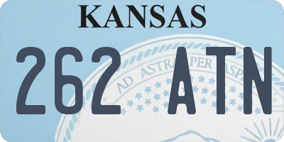 KS license plate 262ATN