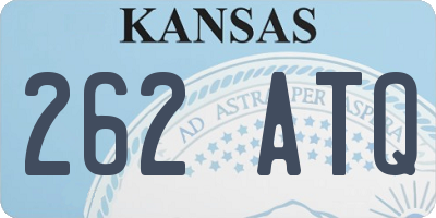 KS license plate 262ATQ