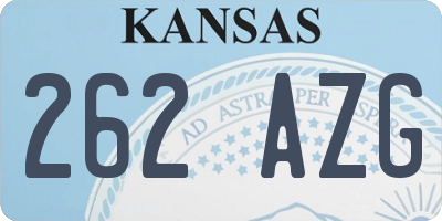 KS license plate 262AZG