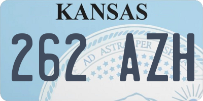KS license plate 262AZH