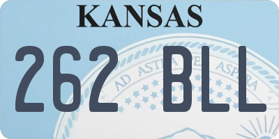 KS license plate 262BLL