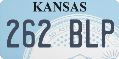 KS license plate 262BLP