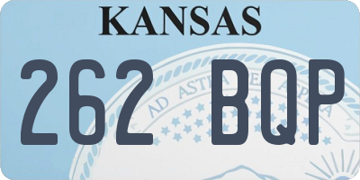 KS license plate 262BQP
