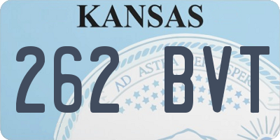 KS license plate 262BVT