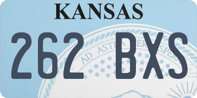 KS license plate 262BXS