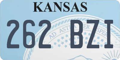 KS license plate 262BZI