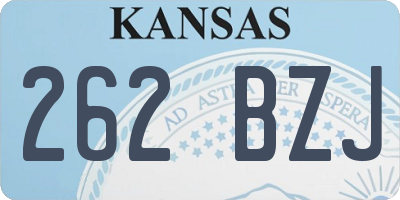 KS license plate 262BZJ