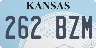 KS license plate 262BZM