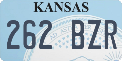 KS license plate 262BZR