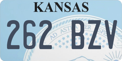 KS license plate 262BZV