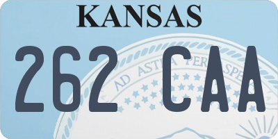 KS license plate 262CAA