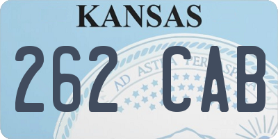 KS license plate 262CAB