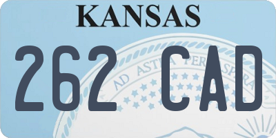 KS license plate 262CAD
