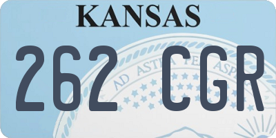 KS license plate 262CGR