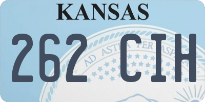 KS license plate 262CIH