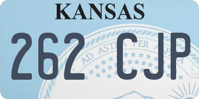 KS license plate 262CJP