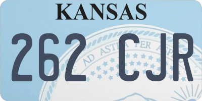 KS license plate 262CJR