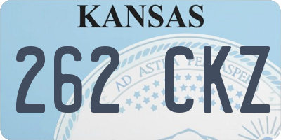 KS license plate 262CKZ