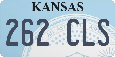 KS license plate 262CLS