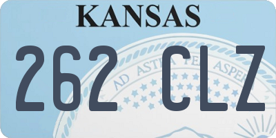 KS license plate 262CLZ