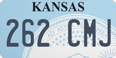 KS license plate 262CMJ