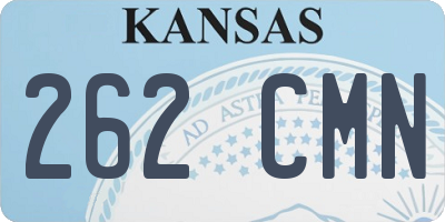KS license plate 262CMN