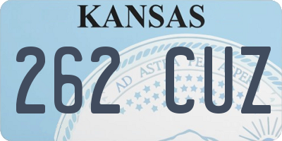KS license plate 262CUZ