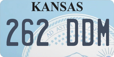 KS license plate 262DDM
