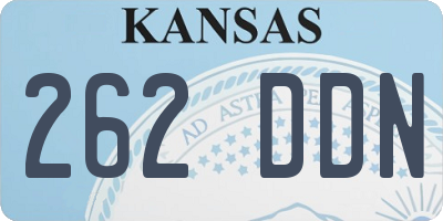 KS license plate 262DDN