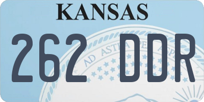KS license plate 262DDR