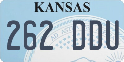 KS license plate 262DDU
