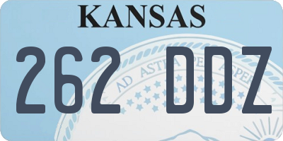 KS license plate 262DDZ