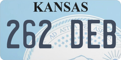 KS license plate 262DEB