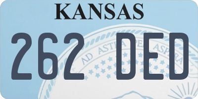 KS license plate 262DED