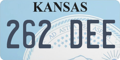 KS license plate 262DEE