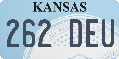 KS license plate 262DEU